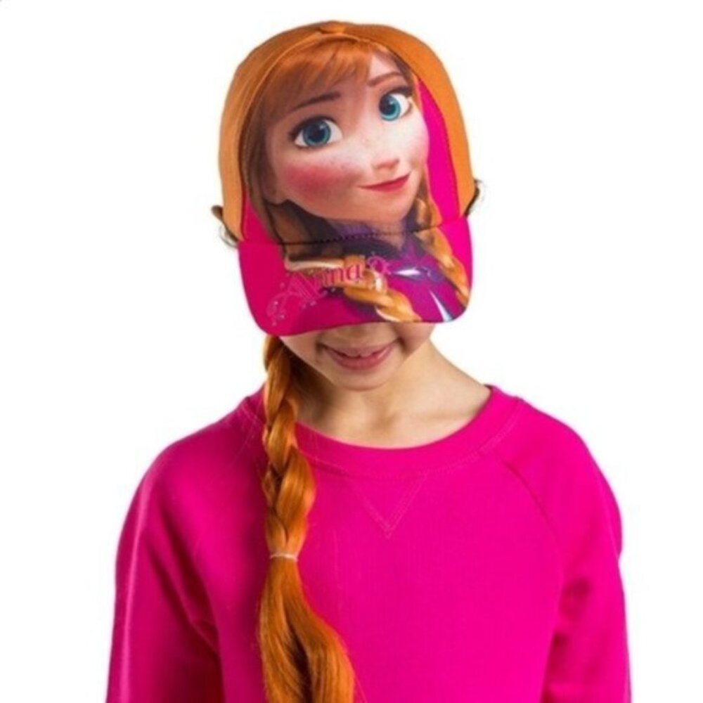 Disney X Frozen | Princess Anna Girls Baseball Cap With Red Hair | One Size